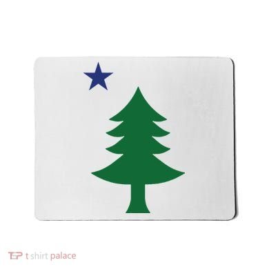 Maine Pine Tree State Flag Pride Patriotic Mousepad