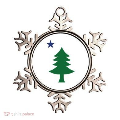 Maine Pine Tree State Flag Pride Patriotic Ornament