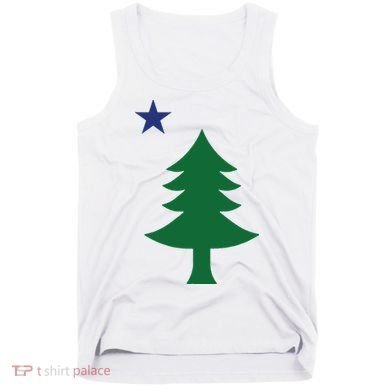 Maine Pine Tree State Flag Pride Patriotic Tank Top