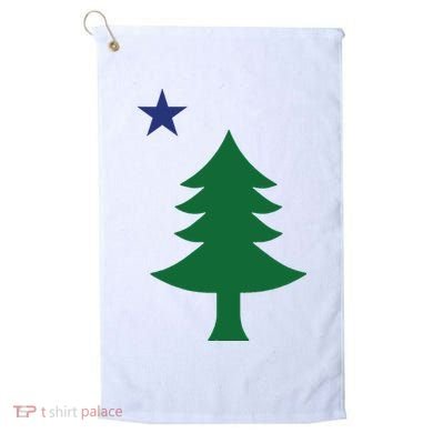 Maine Pine Tree State Flag Pride Patriotic Golf Towel