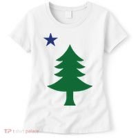 Maine Pine Tree State Flag Pride Patriotic Women's T-Shirt thumb 0