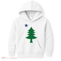 Maine Pine Tree State Flag Pride Patriotic Kids Hoodie thumb 0