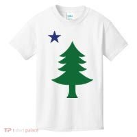 Maine Pine Tree State Flag Pride Patriotic Kids T-Shirt thumb 0