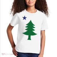 Maine Pine Tree State Flag Pride Patriotic Kids T-Shirt thumb 2