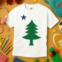 Maine Pine Tree State Flag Pride Patriotic Kids T-Shirt thumb 3
