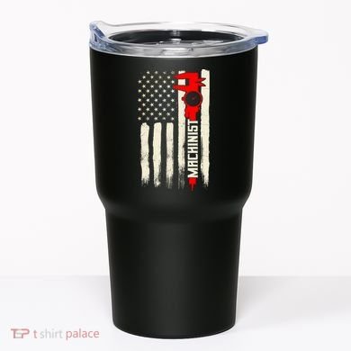 Machinist Patriotic Us Flag Tumbler
