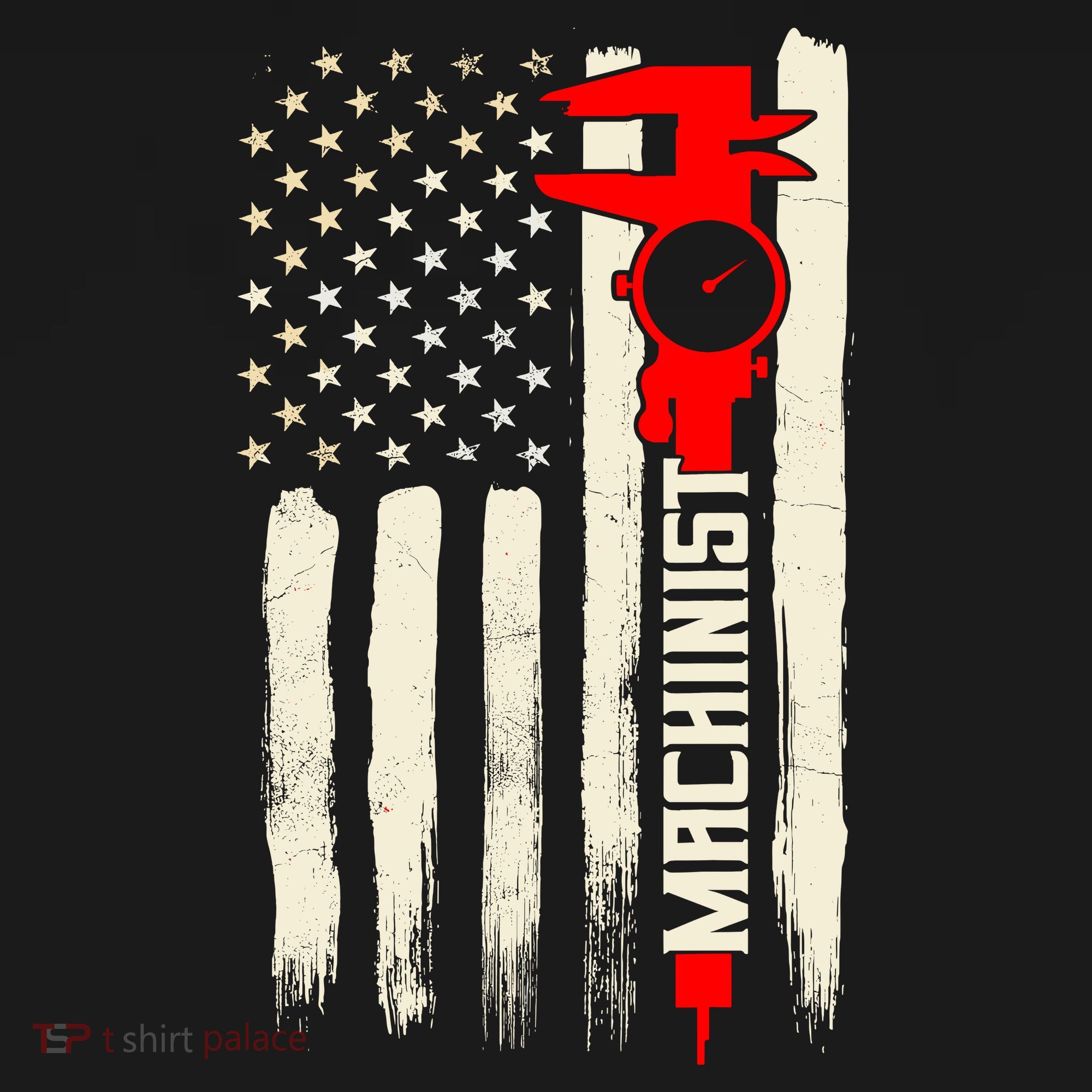Machinist Patriotic Us Flag Ornament