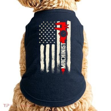 Machinist Patriotic Us Flag Doggie Tank