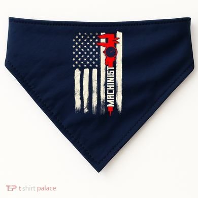 Machinist Patriotic Us Flag USA-Made Doggie Bandana