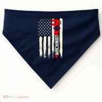 Machinist Patriotic Us Flag USA-Made Doggie Bandana thumb 0