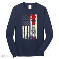 Machinist Patriotic Us Flag Long Sleeve Shirt thumb 0