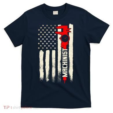 Machinist Patriotic Us Flag T-Shirt