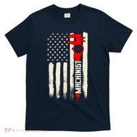 Machinist Patriotic Us Flag T-Shirt thumb 0