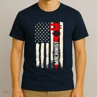 Machinist Patriotic Us Flag T-Shirt thumb 3