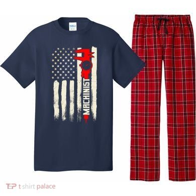 Machinist Patriotic Us Flag Pajama Set