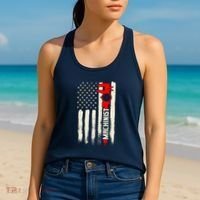 Machinist Patriotic Us Flag Women's Tank Top thumb 2