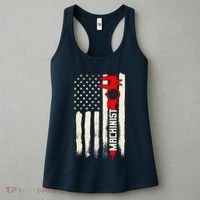 Machinist Patriotic Us Flag Women's Tank Top thumb 3