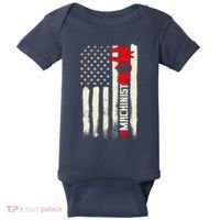 Machinist Patriotic Us Flag Baby Bodysuit thumb 0