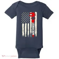 Machinist Patriotic Us Flag Baby Bodysuit thumb 0