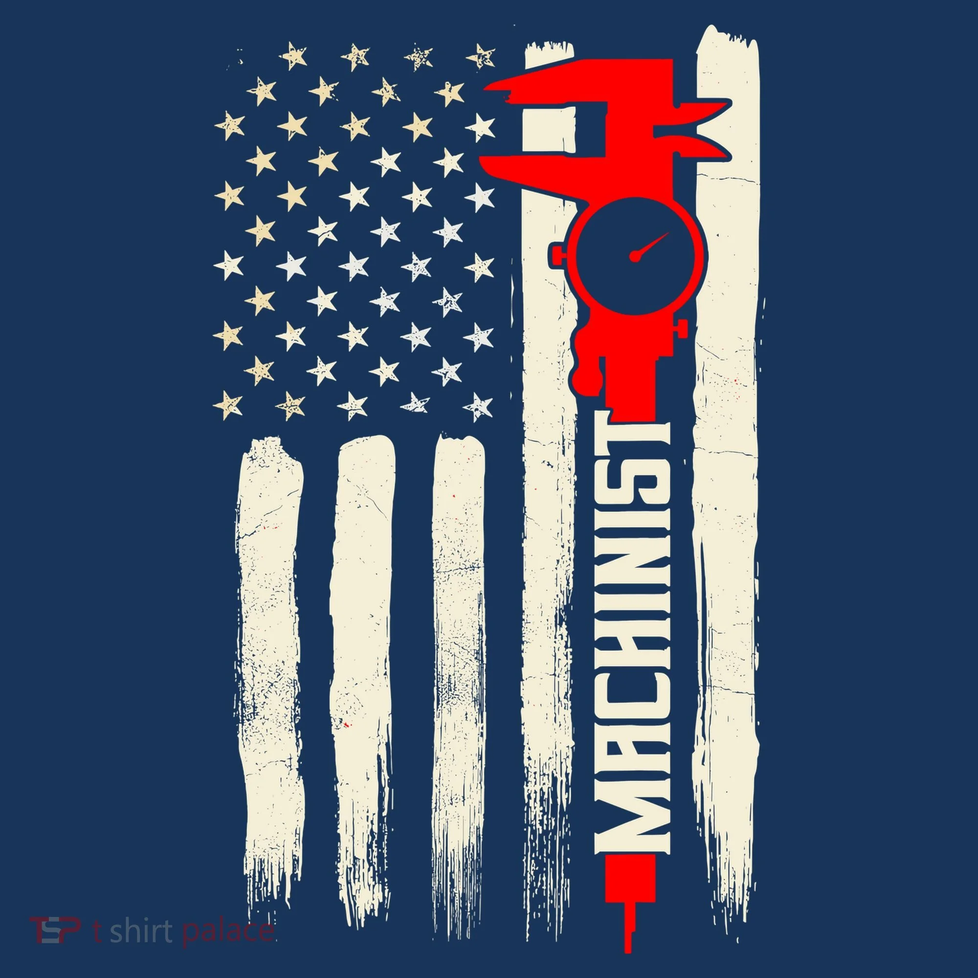 Machinist Patriotic Us Flag Baby Bodysuit