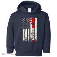 Machinist Patriotic Us Flag Toddler Hoodie thumb 0