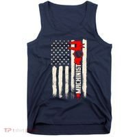 Machinist Patriotic Us Flag Tank Top thumb 0