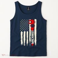 Machinist Patriotic Us Flag Tank Top thumb 2