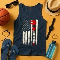 Machinist Patriotic Us Flag Tank Top thumb 4