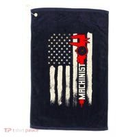 Machinist Patriotic Us Flag Golf Towel thumb 0
