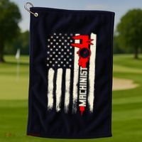 Machinist Patriotic Us Flag Golf Towel thumb 1