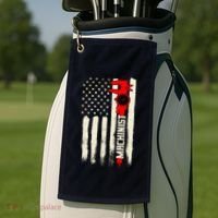Machinist Patriotic Us Flag Golf Towel thumb 2
