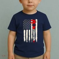 Machinist Patriotic Us Flag Toddler T-Shirt thumb 2