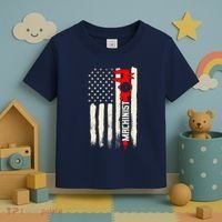Machinist Patriotic Us Flag Toddler T-Shirt thumb 3