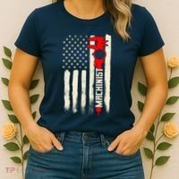 Machinist Patriotic Us Flag Women's T-Shirt thumb 2