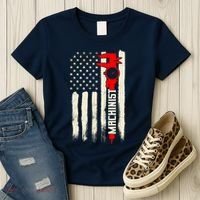 Machinist Patriotic Us Flag Women's T-Shirt thumb 3