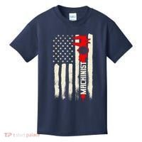 Machinist Patriotic Us Flag Kids T-Shirt thumb 0