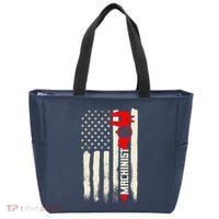 Machinist Patriotic Us Flag Tote Bag thumb 0