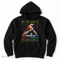Merry Pinmas Ugly Christmas Santa Claus Wrestling Hoodie thumb 0