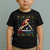 Merry Pinmas Ugly Christmas Santa Claus Wrestling Toddler T-Shirt thumb 2