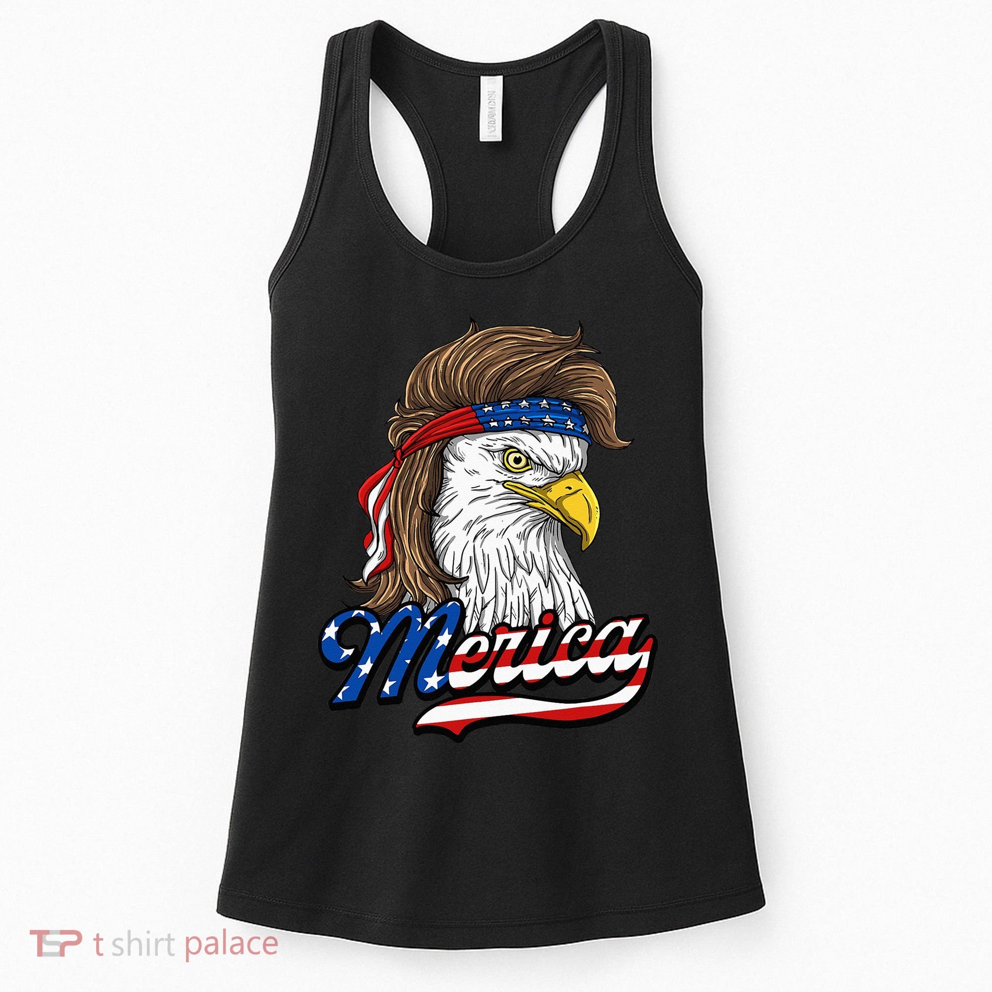 Merica Patriotic USA Eagle Of Freedom 4th Of July Women's Tank Top