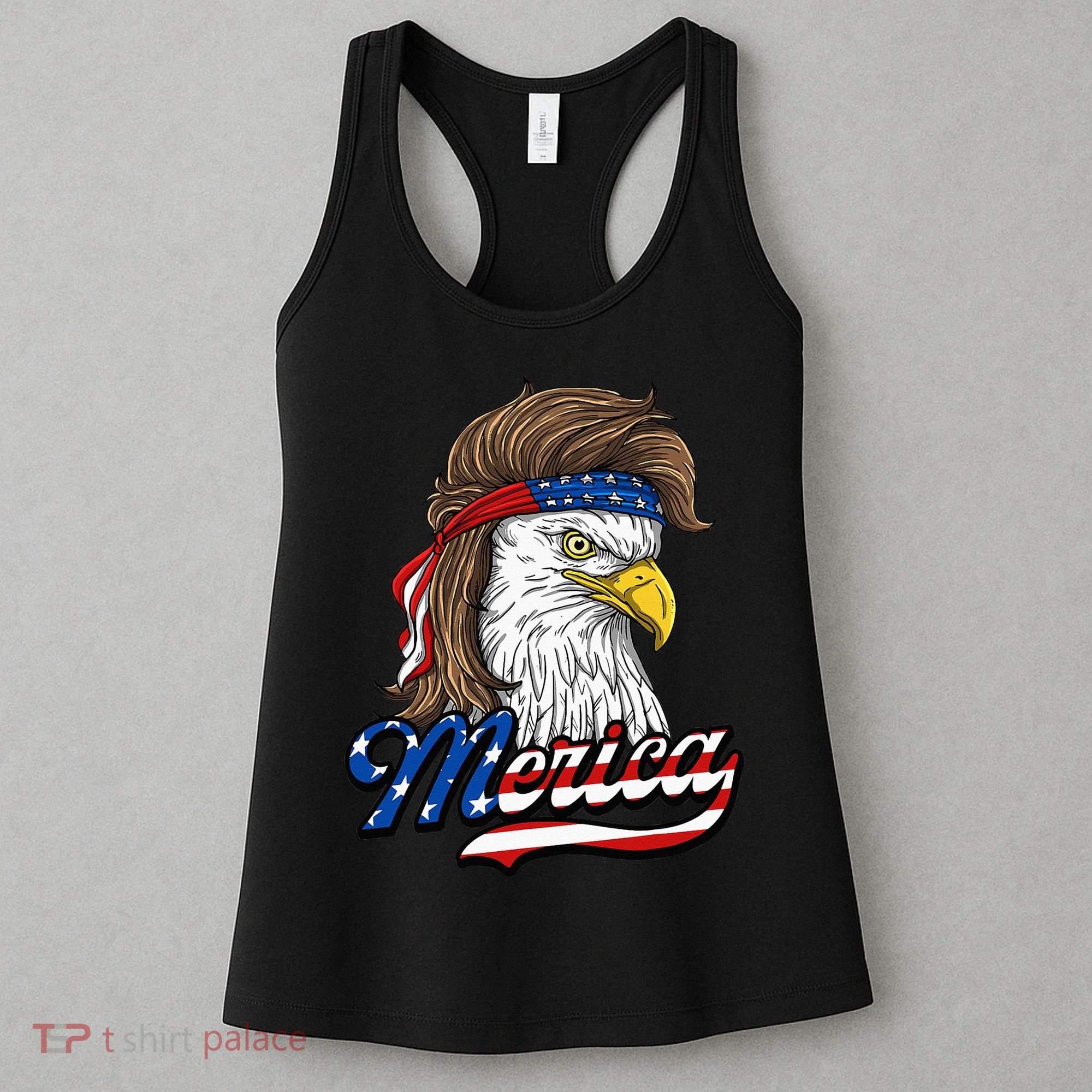 Merica Patriotic USA Eagle Of Freedom 4th Of July Women's Tank Top