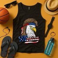 Merica Patriotic USA Eagle Of Freedom 4th Of July Tank Top thumb 4