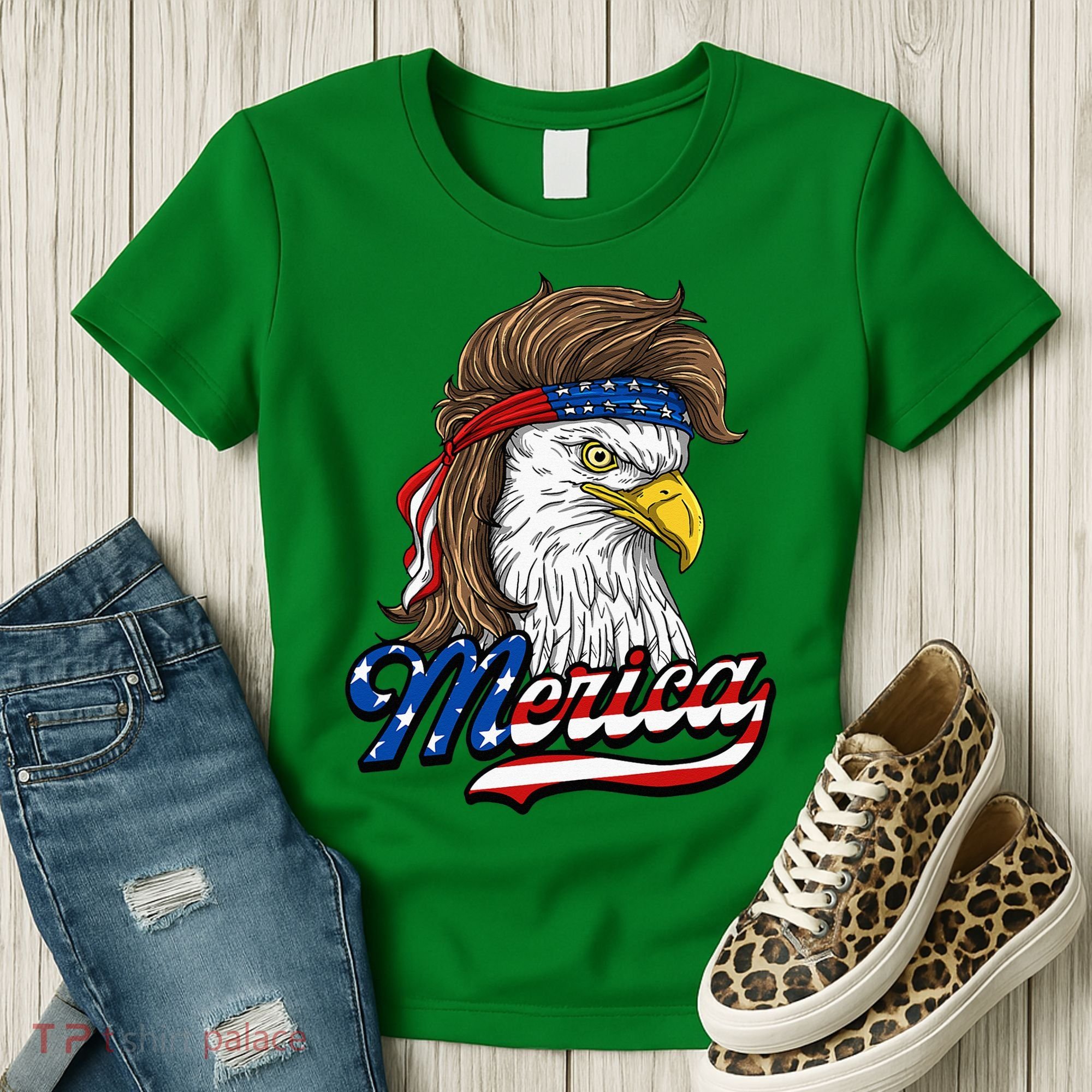 Merica Patriotic USA Eagle Of Freedom 4th Of July Women's T-Shirt