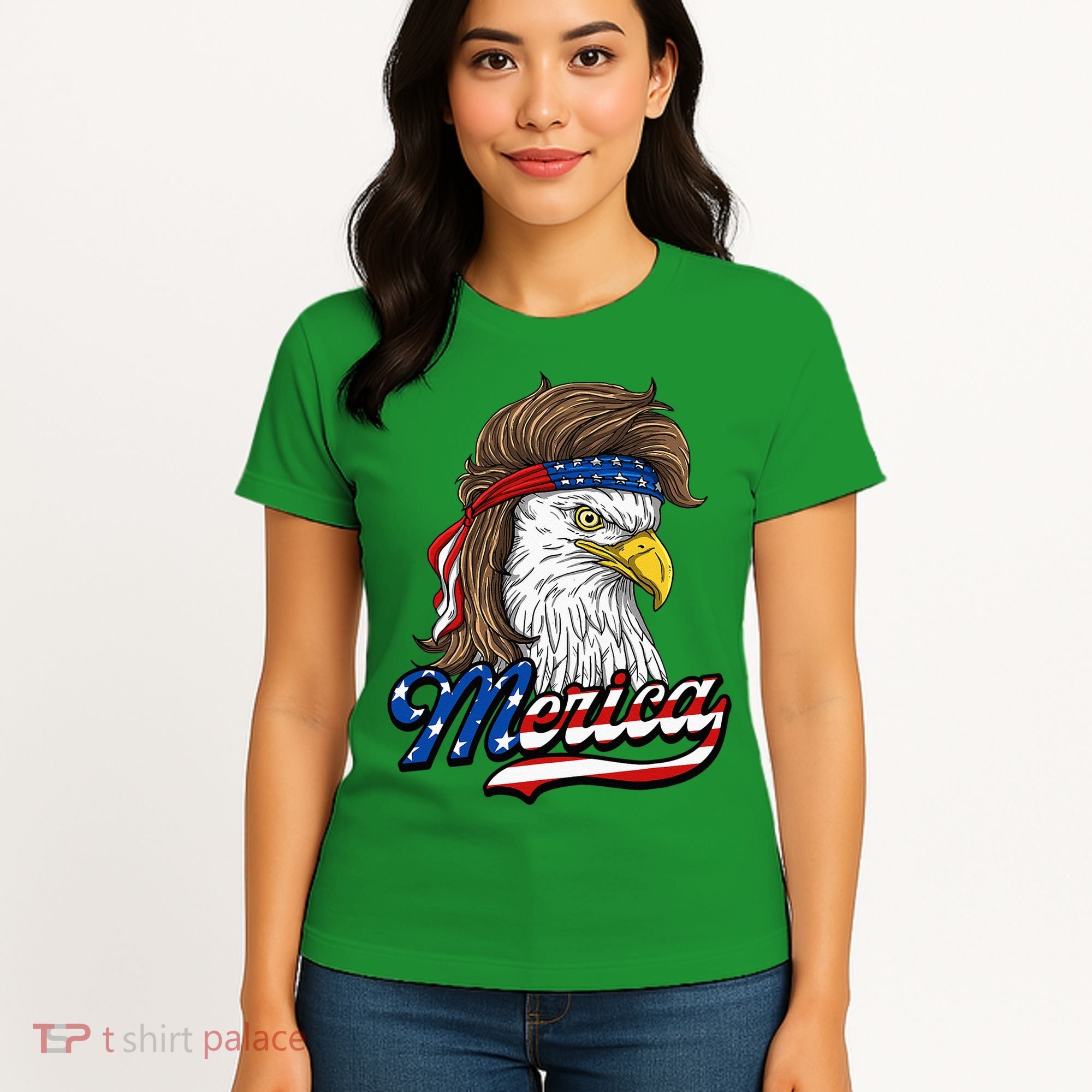 Merica Patriotic USA Eagle Of Freedom 4th Of July Women's T-Shirt
