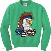 Merica Patriotic USA Eagle Of Freedom 4th Of July Kids Sweatshirt thumb 0