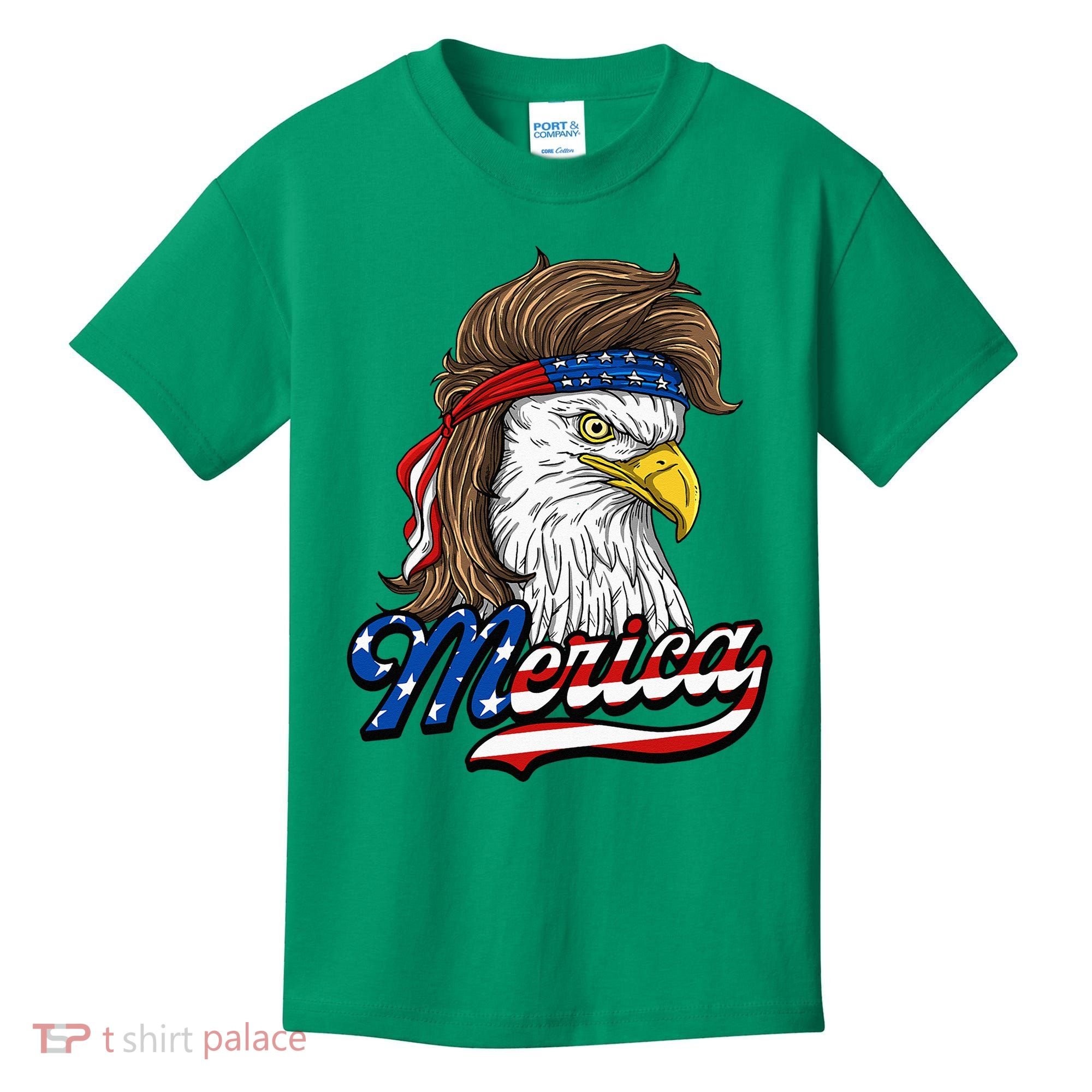 Merica Patriotic USA Eagle Of Freedom 4th Of July Kids T-Shirt