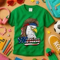 Merica Patriotic USA Eagle Of Freedom 4th Of July Kids T-Shirt thumb 3