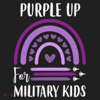Military Purple Up Rainbow Heart Women's Sweatshirt thumb 2
