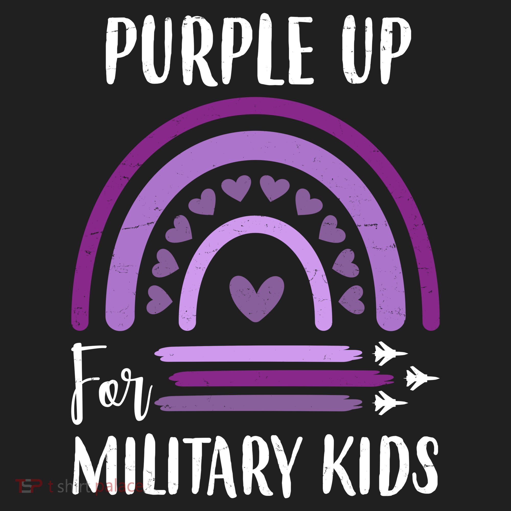 Military Purple Up Rainbow Heart Women's Sweatshirt