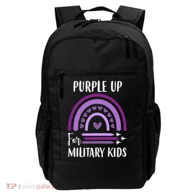 Military Purple Up Rainbow Heart Backpack